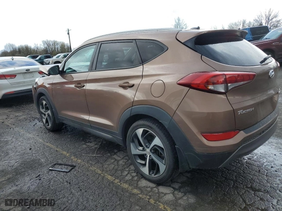 2016 Hyundai Tucson Eco with VIN KM8J3CA28GU160381, listed as a Copart auction lot 51021105 with 131,610 mi miles and Salvage Title. Bid and sale history available at carsss.com. Image 2.