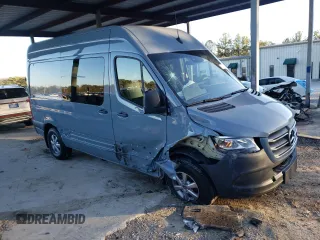 2024 Mercedes-Benz Sprinter Cargo with VIN W1W4NBHY6RP664787, listed as a Copart auction lot 89379995 with 1,366 mi miles and Salvage Title. Bid and sale history available at carsss.com. Image 4.