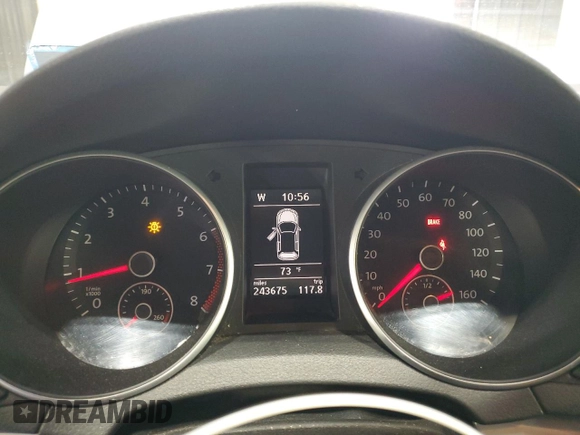 2011 Volkswagen Golf with VIN WVWAB7AJ2BW197042, listed as a Copart auction lot 65524575 with 243,675 mi miles and Salvage title. Bid and sale history available at DreamBid. Image 9.