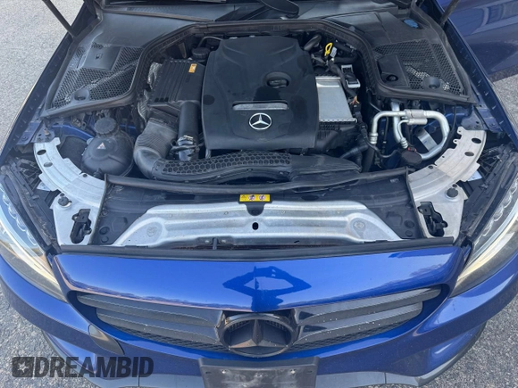2017 Mercedes-Benz C 300 with VIN 55SWF4KB2HU206186, listed as a Copart auction lot 56971165 with 141,325 mi miles and Clean Title. Bid and sale history available at DreamBid. Image 7.