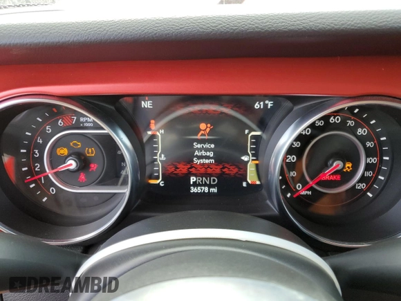 2022 Jeep Wrangler Unlimited Rubicon with VIN 1C4HJXFN5NW129979, listed as a Copart auction lot 88922175 with 36,578 mi miles and Salvage title. Bid and sale history available at DreamBid. Image 9.