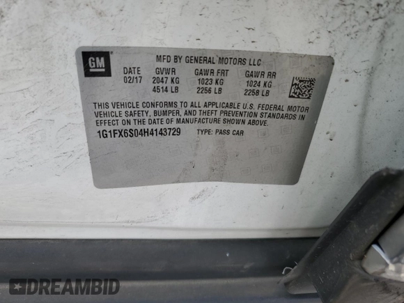 2017 Chevrolet Bolt EV Premier z VIN 1G1FX6S04H4143729, wystawiony jako Copart lot #61012435 z przebiegiem 54 277 mil mil oraz Szkoda całkowita • Salvage title. Historia ofert i sprzedaży dostępna na DreamBid. Obrazek 13.