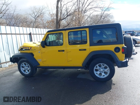 2021 Jeep Wrangler Unlimited Sport S with VIN 1C4HJXDG7MW769209, listed as a IAAI auction lot 41489629 with 37,782 mi miles. Bid and sale history available at carsss.com. Image 14.