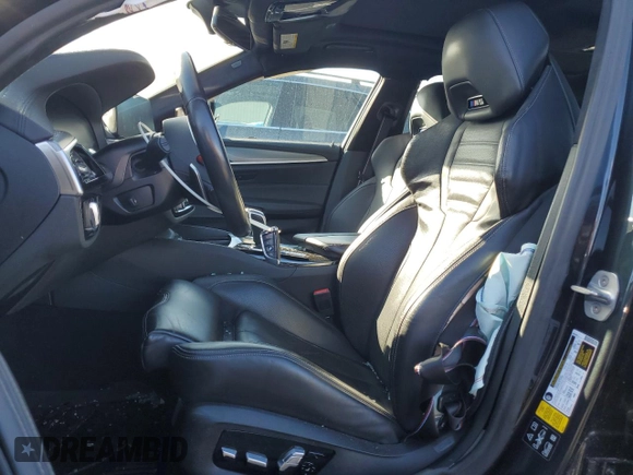 2020 BMW M5 Competition with VIN WBSJF0C03LCE45278, listed as a Copart auction lot 48372795 with 0 mi miles and Salvage Title. Bid and sale history available at carsss.com. Image 7.
