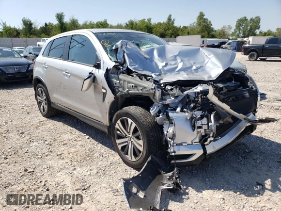 2022 Mitsubishi Outlander Sport ES with VIN JA4ARUAU8NU013527, listed as a Copart auction lot 59318842 with 19,893 mi miles. Bid and sale history available at carsss.com. Image 1.