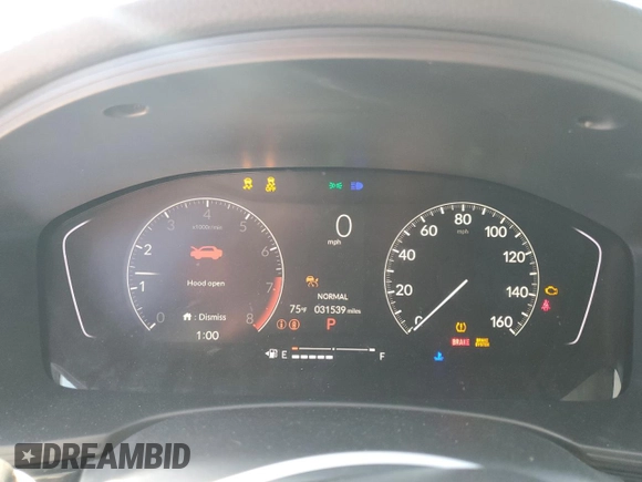 2023 Honda Civic Sport with VIN 2HGFE2F5XPH522894, listed as a Copart auction lot 57591875 with 31,539 mi miles and Salvage title. Bid and sale history available at DreamBid. Image 9.