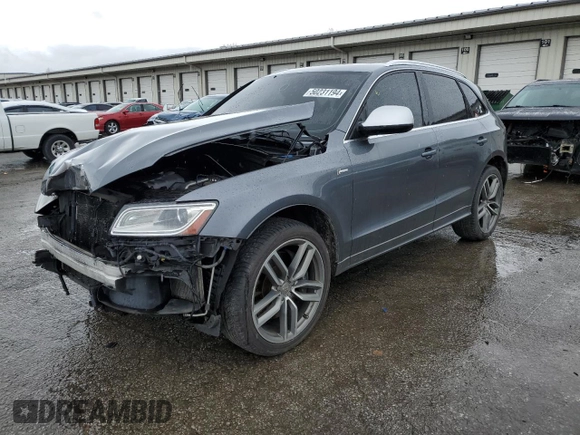 2014 Audi SQ5 Premium Plus with VIN WA1CGAFPXEA013059, listed as a Copart auction lot 50231194 with 105,227 mi miles and Salvage Title. Bid and sale history available at carsss.com. Image 1.