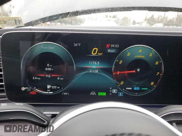 2022 Mercedes-Benz GLE 450 with VIN 4JGFB5KB8NA629017, listed as a Copart auction lot 86487524 with 31,108 mi miles and Salvage title. Bid and sale history available at DreamBid. Image 9.