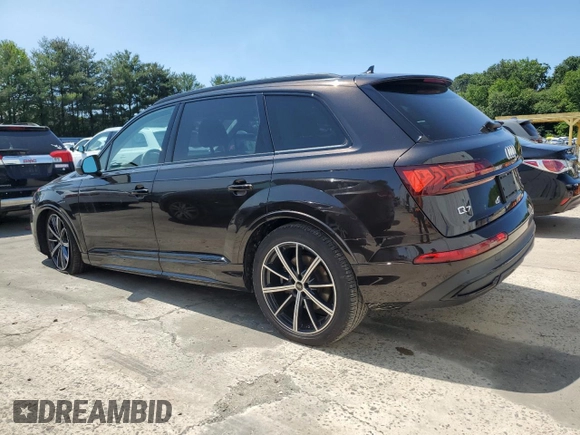 2023 Audi Q7 Premium Plus with VIN WA1LXBF71PD030355, listed as a Copart auction lot 58816255 with 39,353 mi miles and Salvage title. Bid and sale history available at DreamBid. Image 2.