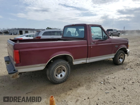 1996 Ford F-150 z VIN 1FTEF15YXTLB80311, wystawiony jako Copart lot #47094675 z przebiegiem 230 466 mil mil oraz Szkoda całkowita • Salvage title. Historia ofert i sprzedaży dostępna na DreamBid. Obrazek 3.