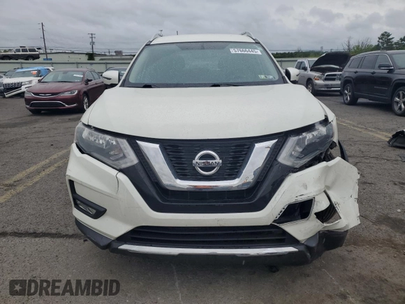 2017 Nissan Rogue SV with VIN KNMAT2MV1HP521146, listed as a Copart auction lot 57666445 with 123,010 mi miles and Salvage title. Bid and sale history available at DreamBid. Image 5.