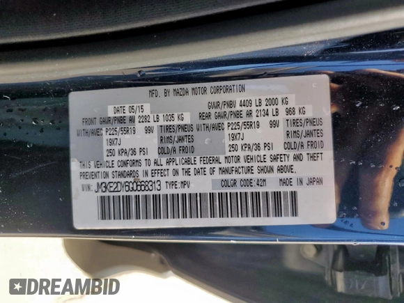 2016 Mazda CX-5 Grand Touring with VIN JM3KE2DY6G0668313, listed as a Copart auction lot 48353535 with 70,085 mi miles and Salvage Title. Bid and sale history available at carsss.com. Image 14.