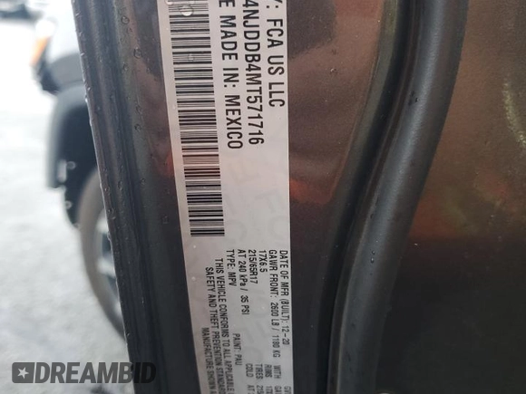 2021 Jeep Compass Trailhawk z VIN 3C4NJDDB4MT571716, wystawiony jako Copart lot #63977335 z przebiegiem 135 382 mil mil oraz Czysty tytuł • Clean title. Historia ofert i sprzedaży dostępna na DreamBid. Obrazek 13.