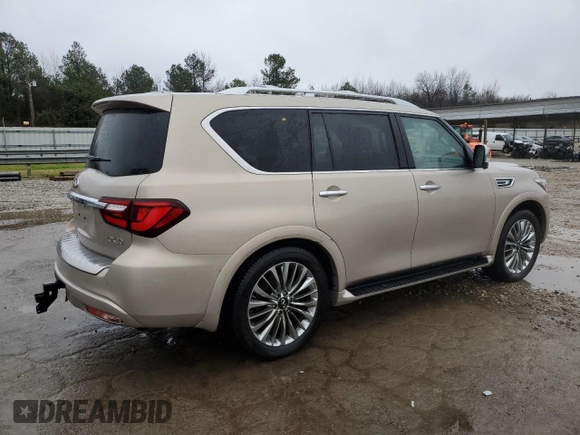 2021 Infiniti QX80 SENSORY with VIN JN8AZ2BE7M9268337, listed as a Copart auction lot 44951375 with 20,752 mi miles and Salvage Title. Bid and sale history available at carsss.com. Image 3.