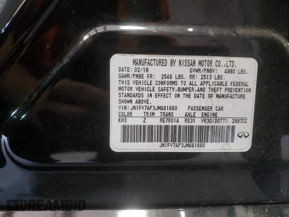 2018 Infiniti Q50 Red Sport 400 with VIN JN1FV7AP3JM461660, listed as a Copart auction lot 53837645 with 111,441 mi miles and Clean title. Bid and sale history available at DreamBid. Image 12.