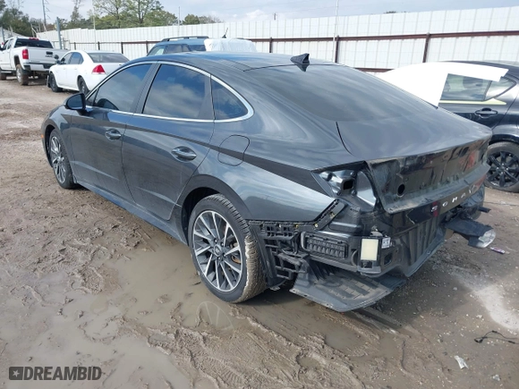 2022 Hyundai Sonata Limited with VIN KMHL34J26NA182215, listed as a IAAI auction lot 41196957 with 56,963 mi miles. Bid and sale history available at carsss.com. Image 3.