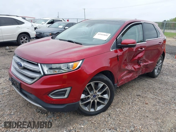 2016 Ford Edge Titanium with VIN 2FMPK4K81GBC29634, listed as a IAAI auction lot 41951816 with 58,400 mi miles. Bid and sale history available at carsss.com. Image 2.