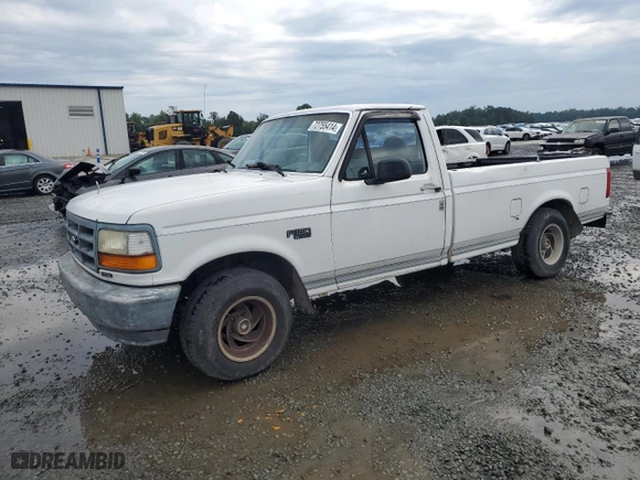 1996 Ford F-150 Special with VIN 1FTEF15Y3TNA10876, listed as a Copart auction lot 72755414 with 168,559 mi miles and Salvage Title. Bid and sale history available at carsss.com. Image 1.