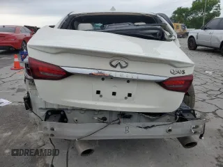 2019 Infiniti Q50 Red Sport 400 with VIN JN1FV7AP4KM760088, listed as a Copart auction lot 56147365 with 106,541 mi miles and Salvage title. Bid and sale history available at DreamBid. Image 6.