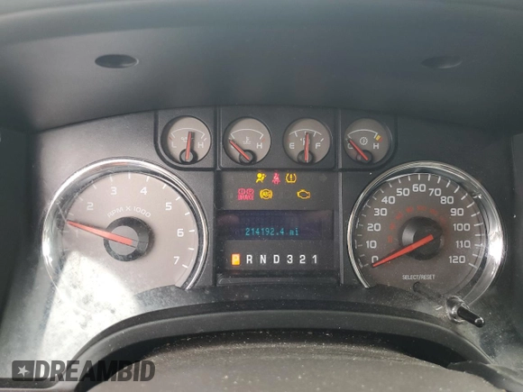 2009 Ford F-150 STX with VIN 1FTRX128X9FB21799, listed as a Copart auction lot 58263855 with 214,192 mi miles and Salvage title. Bid and sale history available at DreamBid. Image 9.