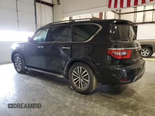 2021 Nissan Armada SL with VIN JN8AY2BA4M9372901, listed as a Copart auction lot 46041155 with 102,152 mi miles and Salvage Title. Bid and sale history available at carsss.com. Image 2.