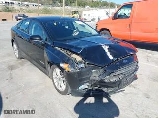 2018 Ford Fusion Hybrid SE with VIN 3FA6P0LU5JR257120, listed as a IAAI auction lot 41859050 with 142,524 mi miles. Bid and sale history available at carsss.com. Image 1.