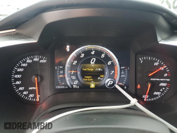2016 Chevrolet Corvette 1LT with VIN 1G1YB2D70G5115994, listed as a Copart auction lot 52844034 with 138,286 mi miles and Salvage Title. Bid and sale history available at carsss.com. Image 9.