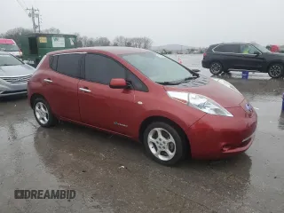 2012 Nissan LEAF SL with VIN JN1AZ0CP4CT019594, listed as a Copart auction lot 43593215 with 62,110 mi miles and Clean Title. Bid and sale history available at DreamBid. Image 4.