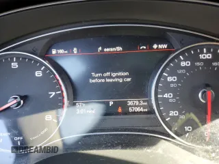 2017 Audi A6 Premium Plus with VIN WAUF2AFC9HN133847, listed as a Copart auction lot 47553955 with 57,064 mi miles and Salvage Title. Bid and sale history available at carsss.com. Image 9.