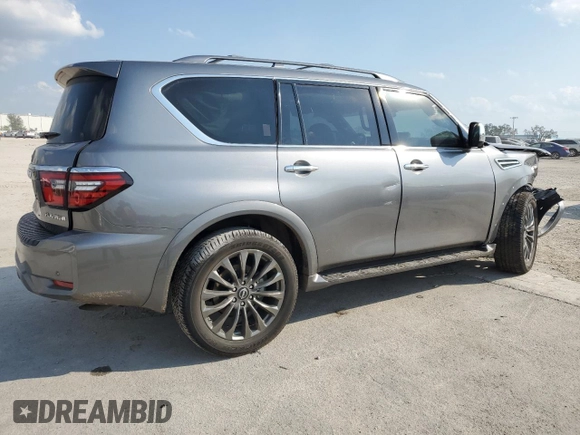 2024 Nissan Armada Platinum with VIN JN8AY2DB4R9850067, listed as a Copart auction lot 76240434 with 3,146 mi miles and Salvage Title. Bid and sale history available at carsss.com. Image 3.