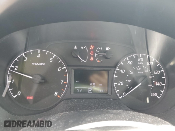 2017 Nissan Sentra S with VIN 3N1AB7AP7HY226074, listed as a Copart auction lot 52206765 with 79,687 mi miles and Salvage Title. Bid and sale history available at DreamBid. Image 9.