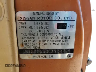 1982 Datsun 280ZX 2+2 z VIN JN1HZ06S8CX428785, wystawiony jako Copart lot #80942274 z przebiegiem 88 574 mil mil oraz Tytuł czysty. Historia ofert i sprzedaży dostępna na DreamBid. Obrazek 12.