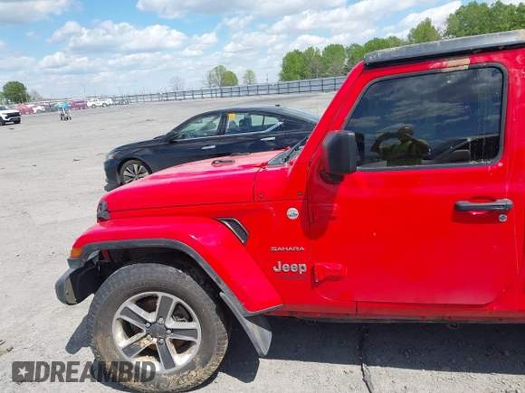 2018 Jeep Wrangler Unlimited Sahara with VIN 1C4HJXEG6JW174359, listed as a IAAI auction lot 42009968 with 79,830 mi miles and . Bid and sale history available at DreamBid. Image 22.