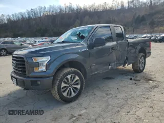 2017 Ford F-150 XL with VIN 1FTEX1EP4HFA17888, listed as a Copart auction lot 44005895 with 146,559 mi miles and Salvage Title. Bid and sale history available at carsss.com. Image 1.
