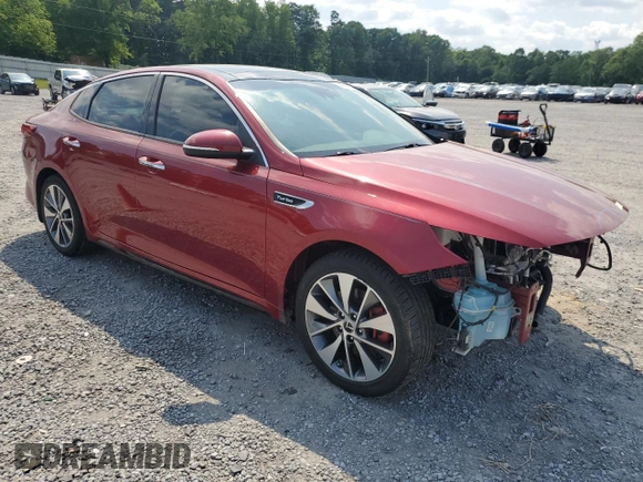 2016 Kia Optima SX Turbo with VIN 5XXGW4L27GG095764, listed as a Copart auction lot 54824235 with 87,231 mi miles and Salvage title. Bid and sale history available at DreamBid. Image 4.