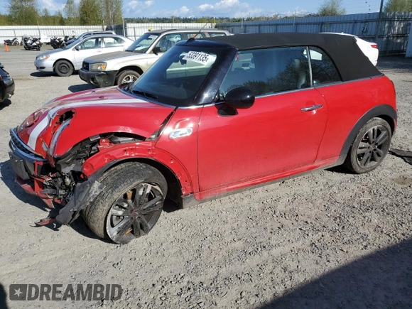 2016 MINI Convertible S with VIN WMWWG9C54G3C21921, listed as a Copart auction lot 53391135 with 60,569 mi miles and Salvage Title. Bid and sale history available at DreamBid. Image 1.