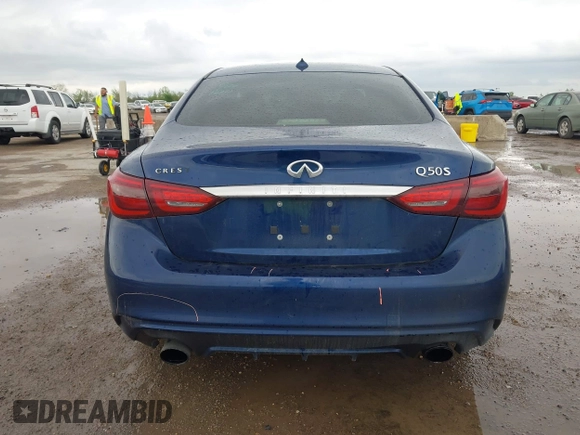 2018 Infiniti Q50 3.0t LUXE with VIN JN1EV7AP6JM360589, listed as a IAAI auction lot 41903402 with 69,371 mi miles. Bid and sale history available at carsss.com. Image 17.