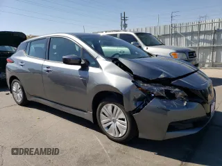 2025 Nissan LEAF S with VIN 1N4AZ1BVXSC558258, listed as a Copart auction lot 74241364 with 939 mi miles and Salvage Title. Bid and sale history available at carsss.com. Image 4.