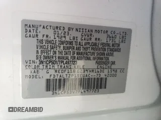 2023 Nissan Kicks SR with VIN 3N1CP5DV7PL497723, listed as a Copart auction lot 41470145 with 34,350 mi miles and Salvage Title. Bid and sale history available at carsss.com. Image 15.