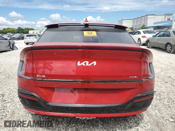 2024 Kia EV6 GT-Line with VIN KNDC44LA9R5162108, listed as a Copart auction lot 78171364 with 7,955 mi miles and Non Repairable. Bid and sale history available at carsss.com. Image 6.