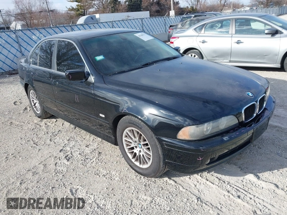 2003 BMW 5 Series 530iA with VIN WBADT63443CK45443, listed as a IAAI auction lot 41380177 with 156,472 mi miles. Bid and sale history available at carsss.com. Image 1.