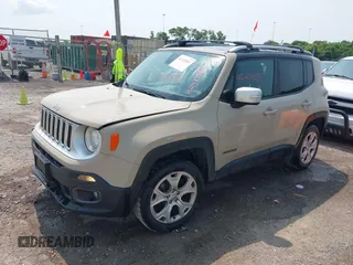 2016 Jeep Renegade Limited with VIN ZACCJBDT4GPD35969, listed as a IAAI auction lot 42472057 with 101,690 mi miles and . Bid and sale history available at DreamBid. Image 18.