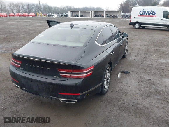 2022 Genesis G80 2.5T with VIN KMTGB4SC7NU131743, listed as a IAAI auction lot 41466806 with 28,618 mi miles and . Bid and sale history available at DreamBid. Image 4.