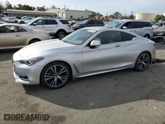 2020 Infiniti Q60 Luxe with VIN JN1EV7EK9LM341035, listed as a Copart auction lot 79031184 with 70,291 mi miles and Salvage Title. Bid and sale history available at carsss.com. Image 1.