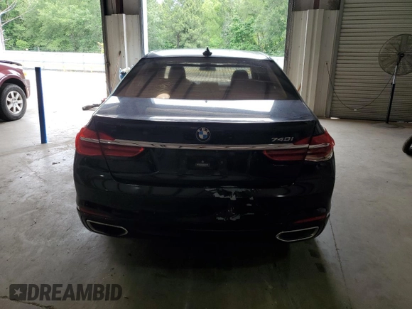 2017 BMW 7 Series 740i with VIN WBA7E2C36HG741125, listed as a Copart auction lot 55754185 with 90,305 mi miles and Clean Title. Bid and sale history available at DreamBid. Image 6.