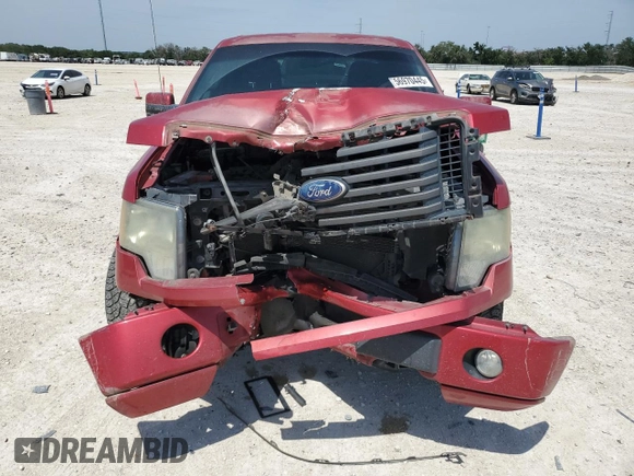 2010 Ford F-150 XL with VIN 1FTFX1CV9AKB84802, listed as a Copart auction lot 56970445 with 220,404 mi miles and Salvage title. Bid and sale history available at DreamBid. Image 5.