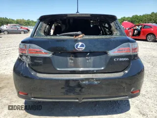 2012 Lexus CT 200h with VIN JTHKD5BH1C2081837, listed as a Copart auction lot 55655115 with Not provided miles and Salvage title. Bid and sale history available at DreamBid. Image 6.