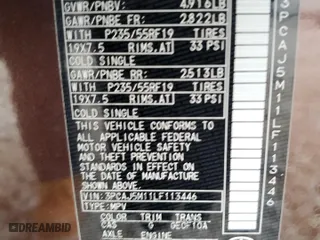 2020 Infiniti QX50 LUXE with VIN 3PCAJ5M11LF113446, listed as a Copart auction lot 39453573 with 22,141 mi miles. Bid and sale history available at carsss.com. Image 16.