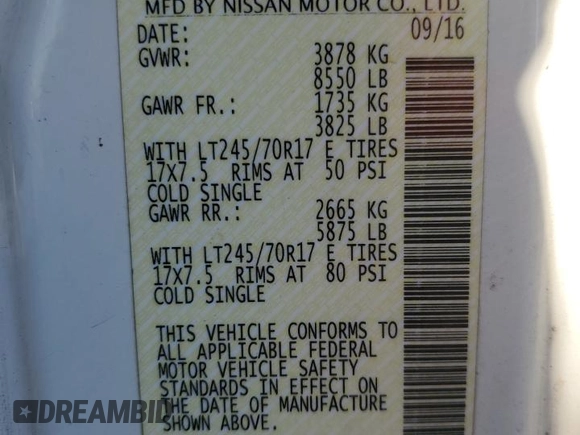 2016 Nissan NV S with VIN 1N6BF0KM8GN814785, listed as a Copart auction lot 47386315 with 211,245 mi miles and Salvage Title. Bid and sale history available at carsss.com. Image 13.