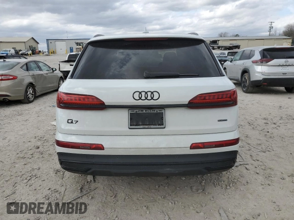 2022 Audi Q7 Premium Plus with VIN WA1LJBF73ND016522, listed as a Copart auction lot 47744775 with 42,778 mi miles and Salvage title. Bid and sale history available at DreamBid. Image 6.